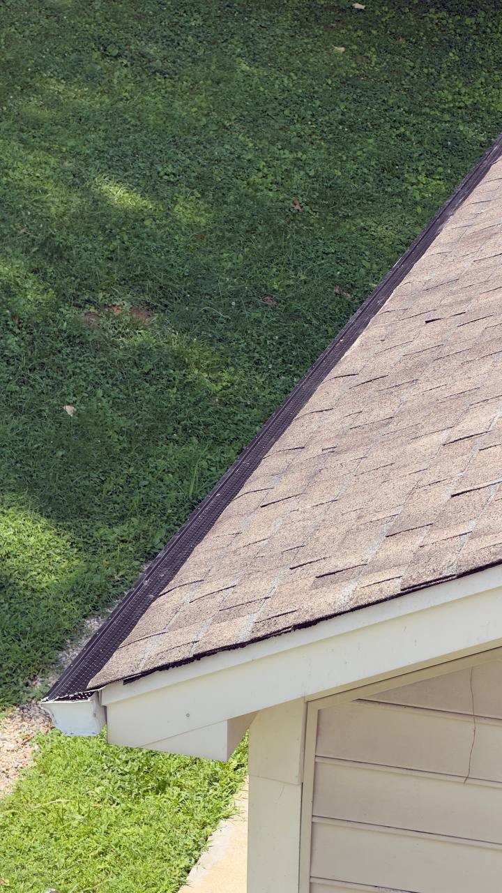 Corner and edge gutter guard run completed