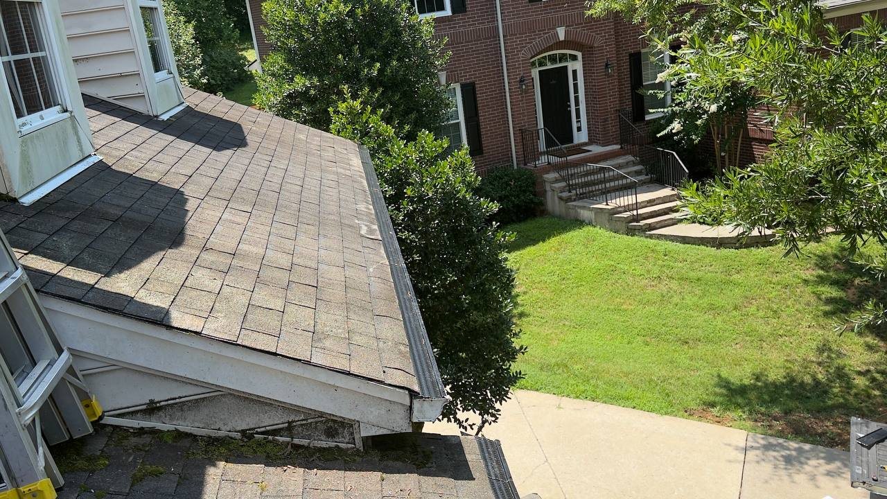 Micro-mesh gutter guards installed on a Middle Tennessee home